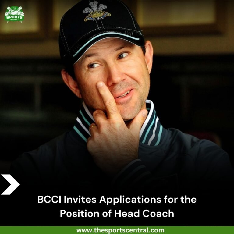 BCCI Invites Applications for the Position of Head Coach
