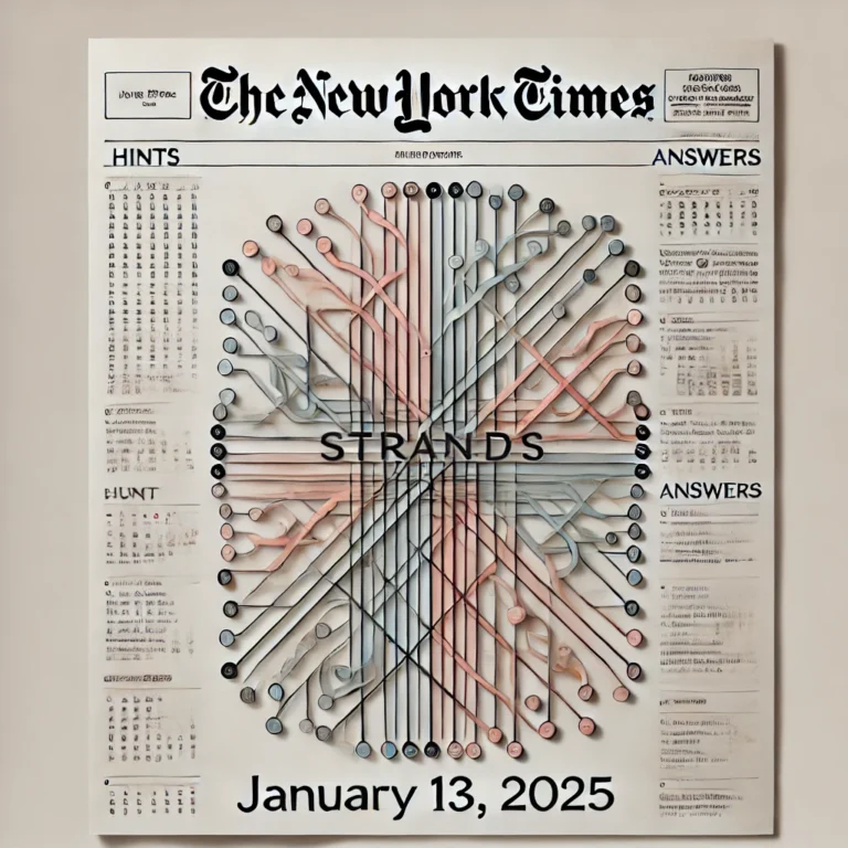 NYT Strands Answers and Hints – January 13, 2025