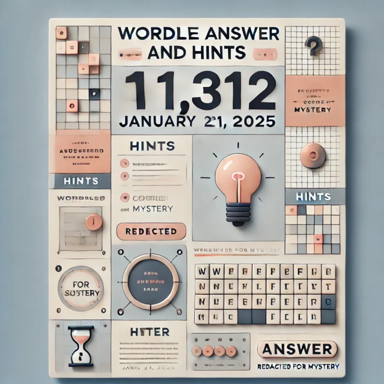 Wordle Answer and Hints #1,312 – January 21, 2025